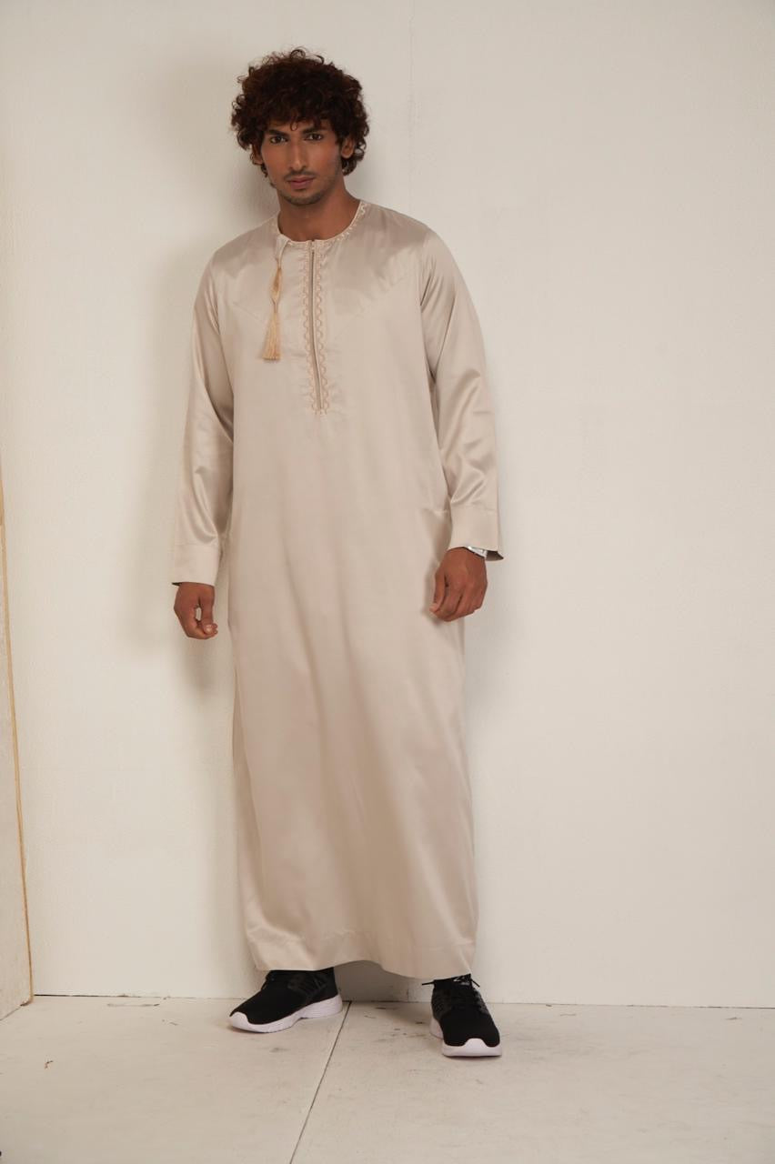 OMANI THOBE- Cream Beige