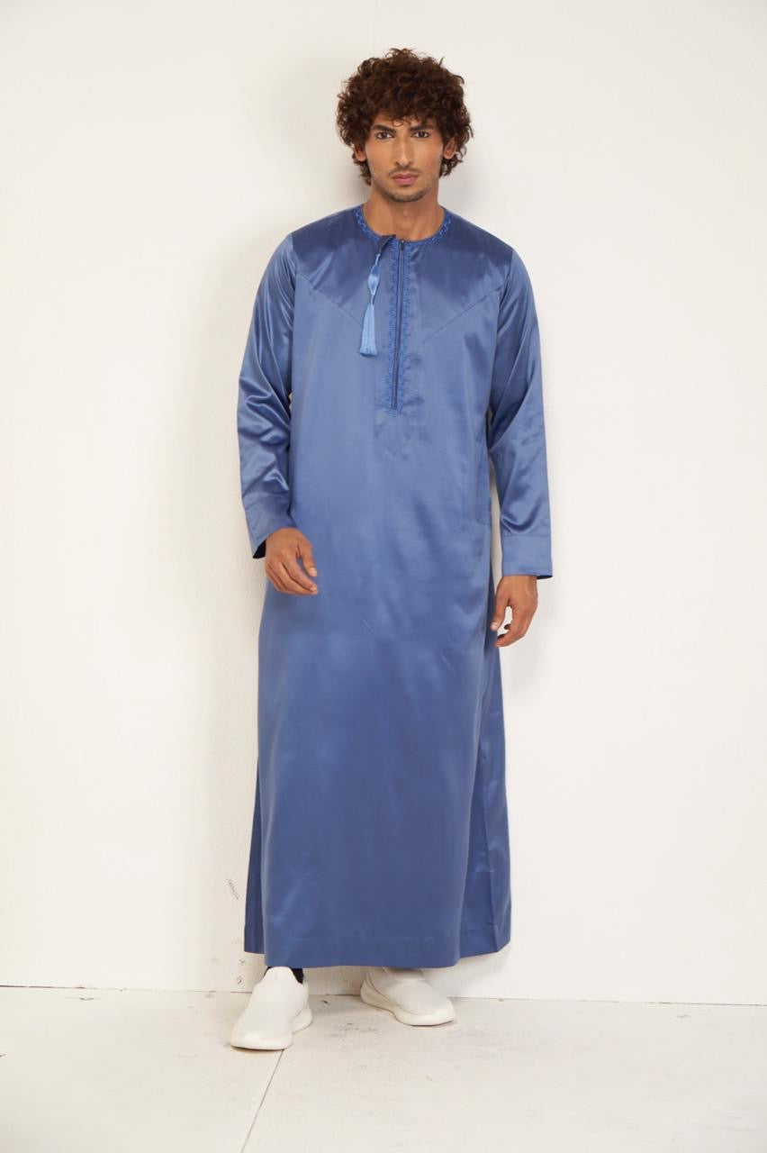 OMANI THOBE- Cobalt Blue