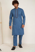 Firozi Denim Kurta Ensemble
