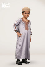 Ash Grey Naksh Kids Thobe