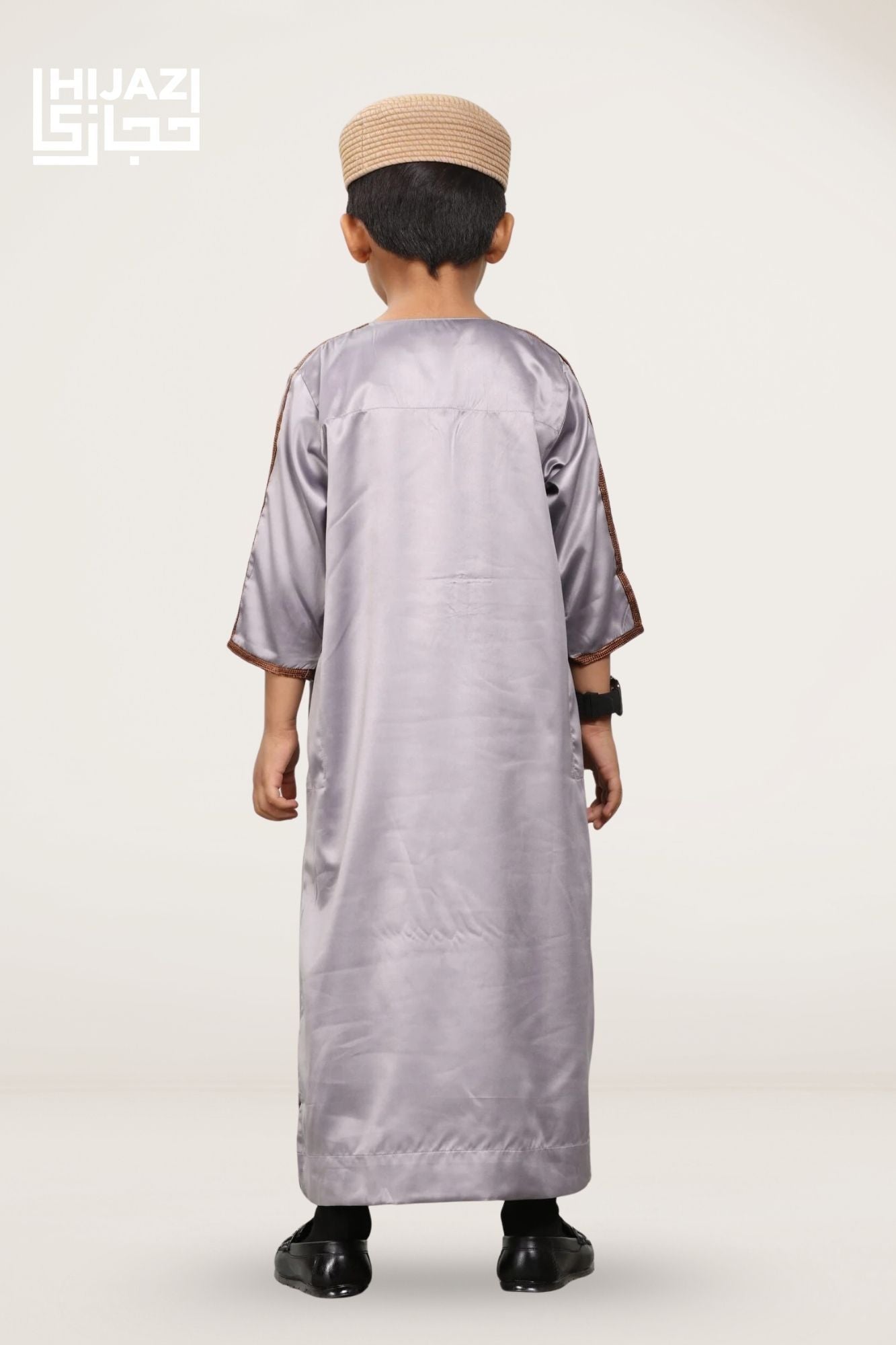 Ash Grey Naksh Kids Thobe