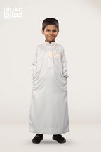 Ash Grey Premium Designer Kids Thobe