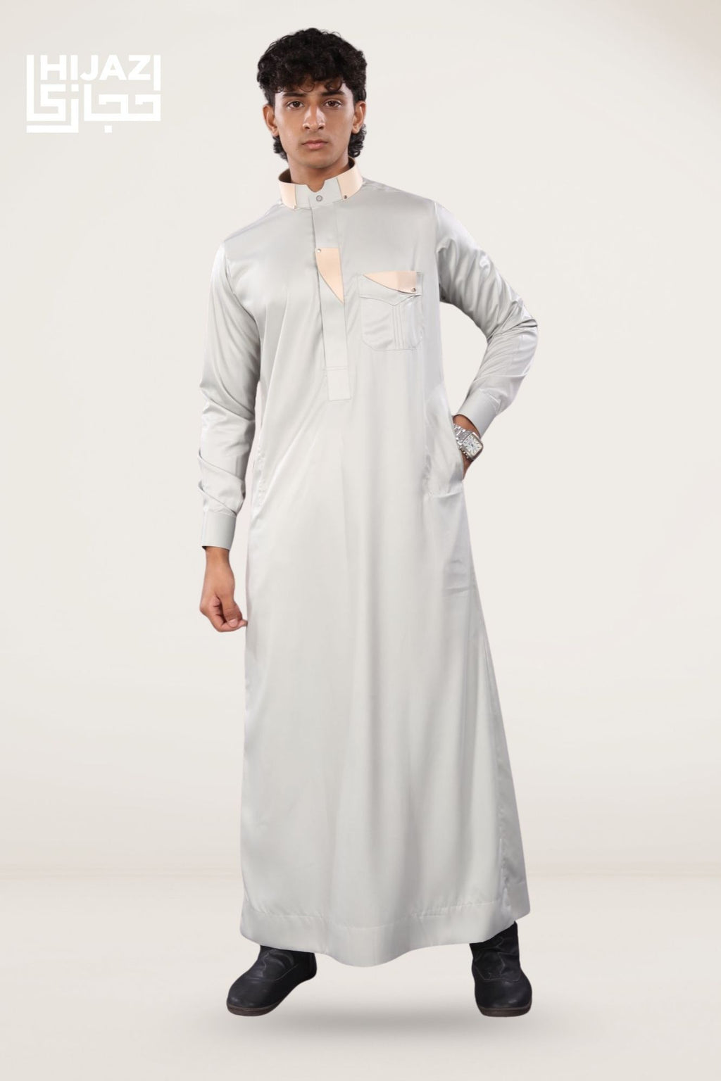 Ash Grey Premium Designer Thobe