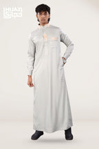 Ash Grey Premium Designer Thobe