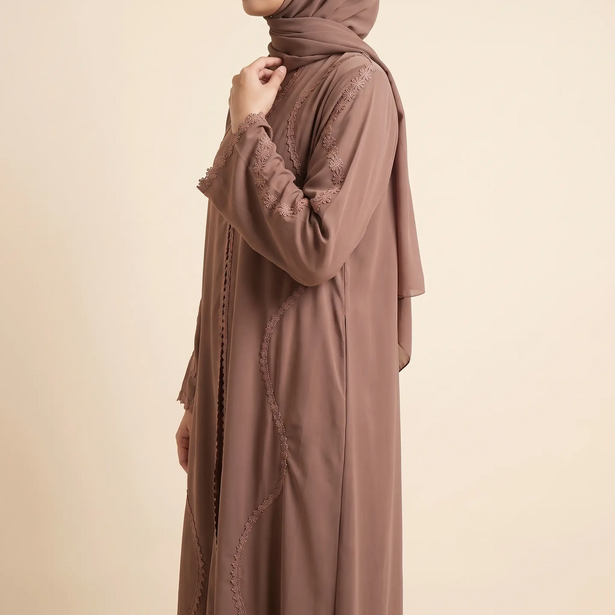 BLUSH TWIRL ABAYA