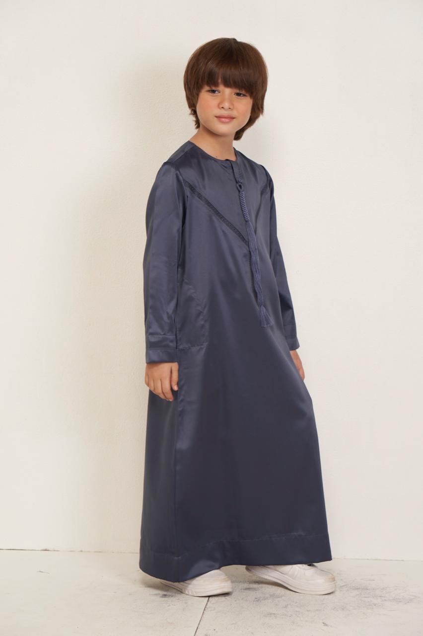 Emarati Kids Thobe - Navy Blue