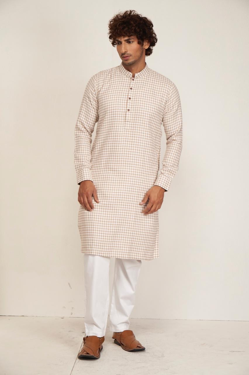 Houndstooth Heritage Kurta Set