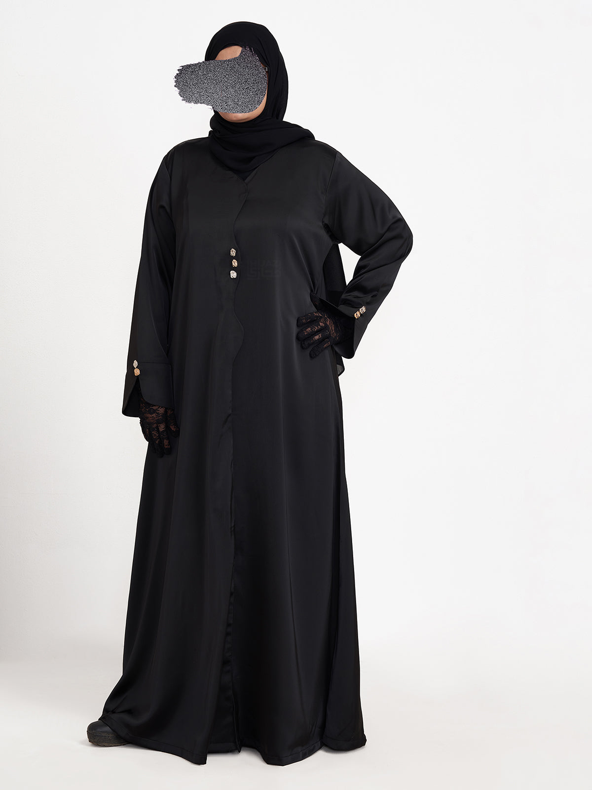 MAWJ NUJUM ABAYA- BLACK