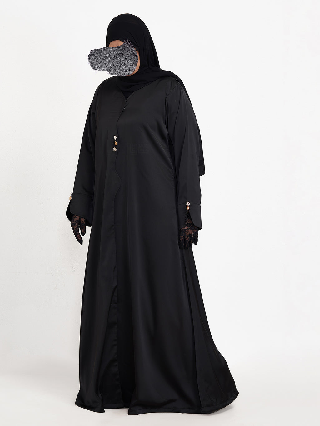 MAWJ NUJUM ABAYA- BLACK