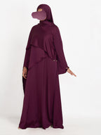 FLOW DRAPE ABAYA- GRAPE WINE