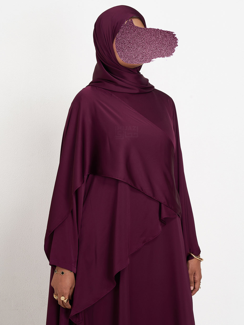 FLOW DRAPE ABAYA- GRAPE WINE