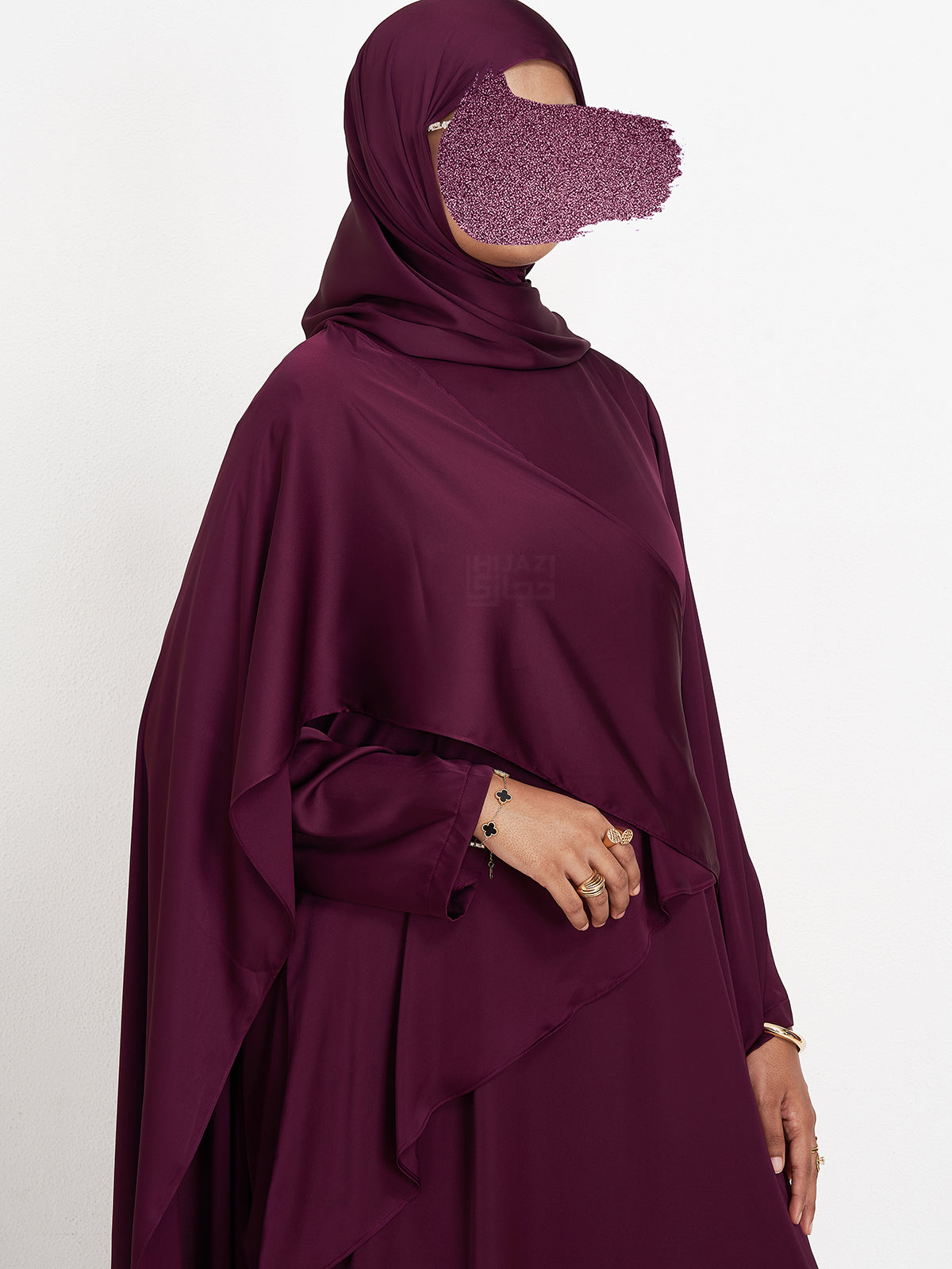 FLOW DRAPE ABAYA- GRAPE WINE