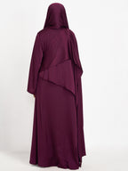 FLOW DRAPE ABAYA- GRAPE WINE