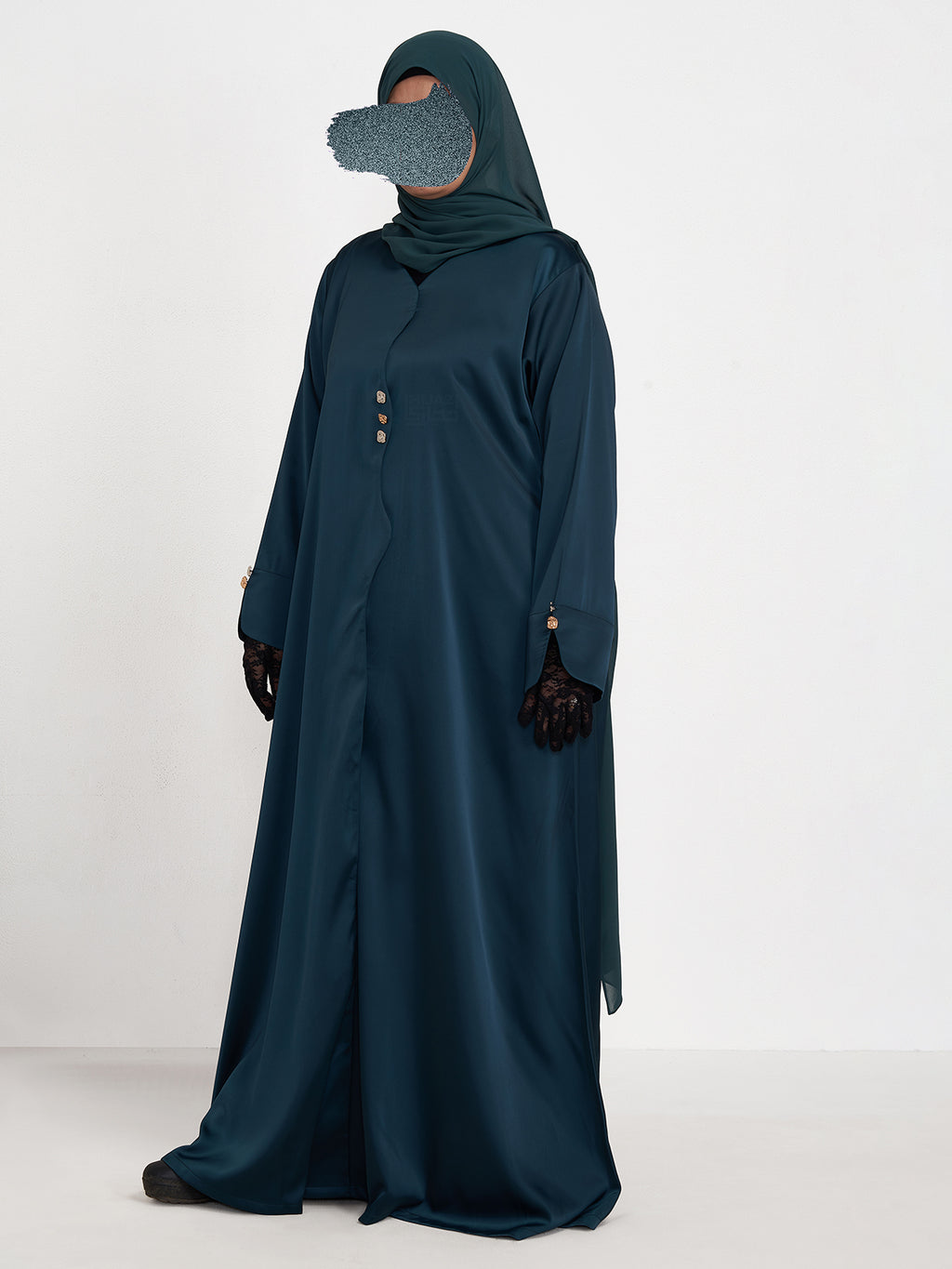 MAWJ NUJUM ABAYA- BOTTLE GREEN