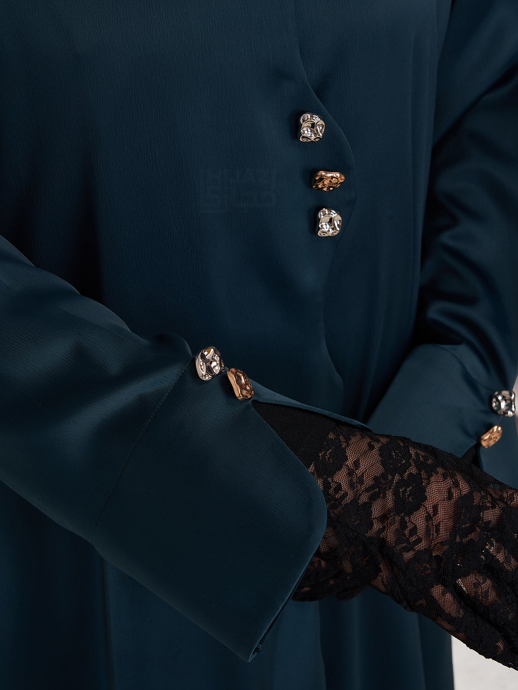 MAWJ NUJUM ABAYA- BOTTLE GREEN
