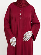 RAVZA PINTEX ABAYA- CHERRY RED