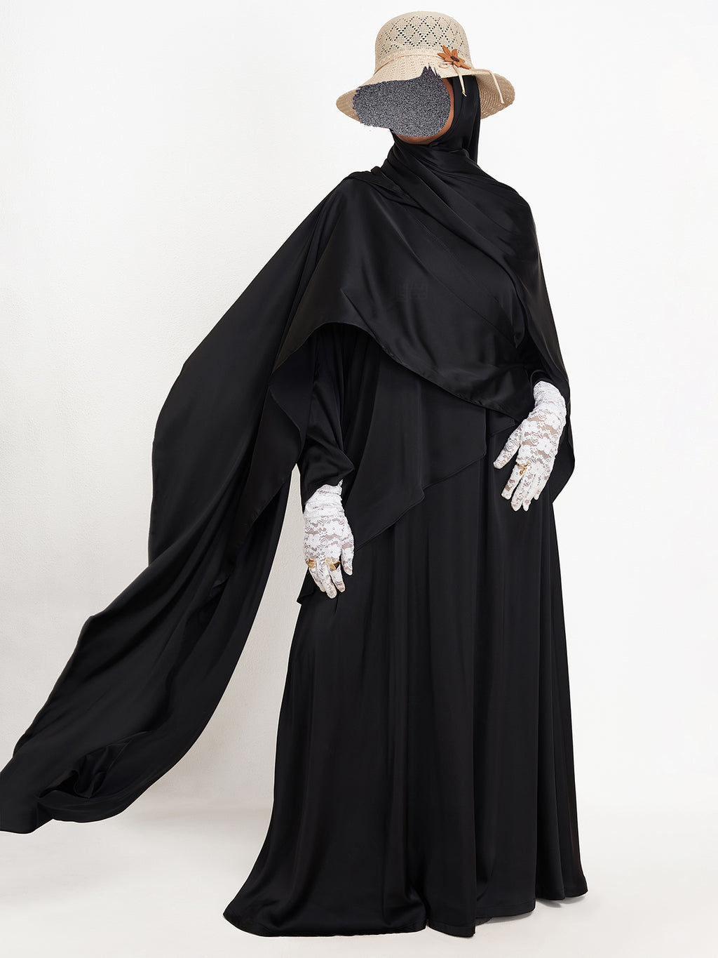 FLOW DRAPE ABAYA- BLACK