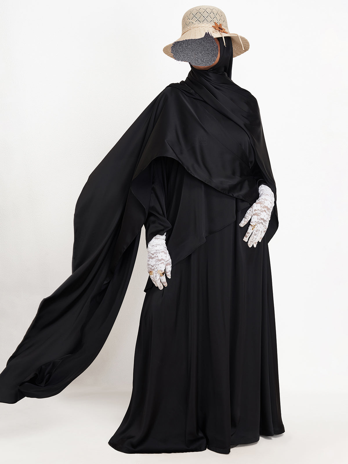 FLOW DRAPE ABAYA- BLACK