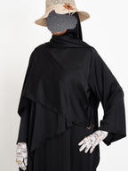 FLOW DRAPE ABAYA- BLACK