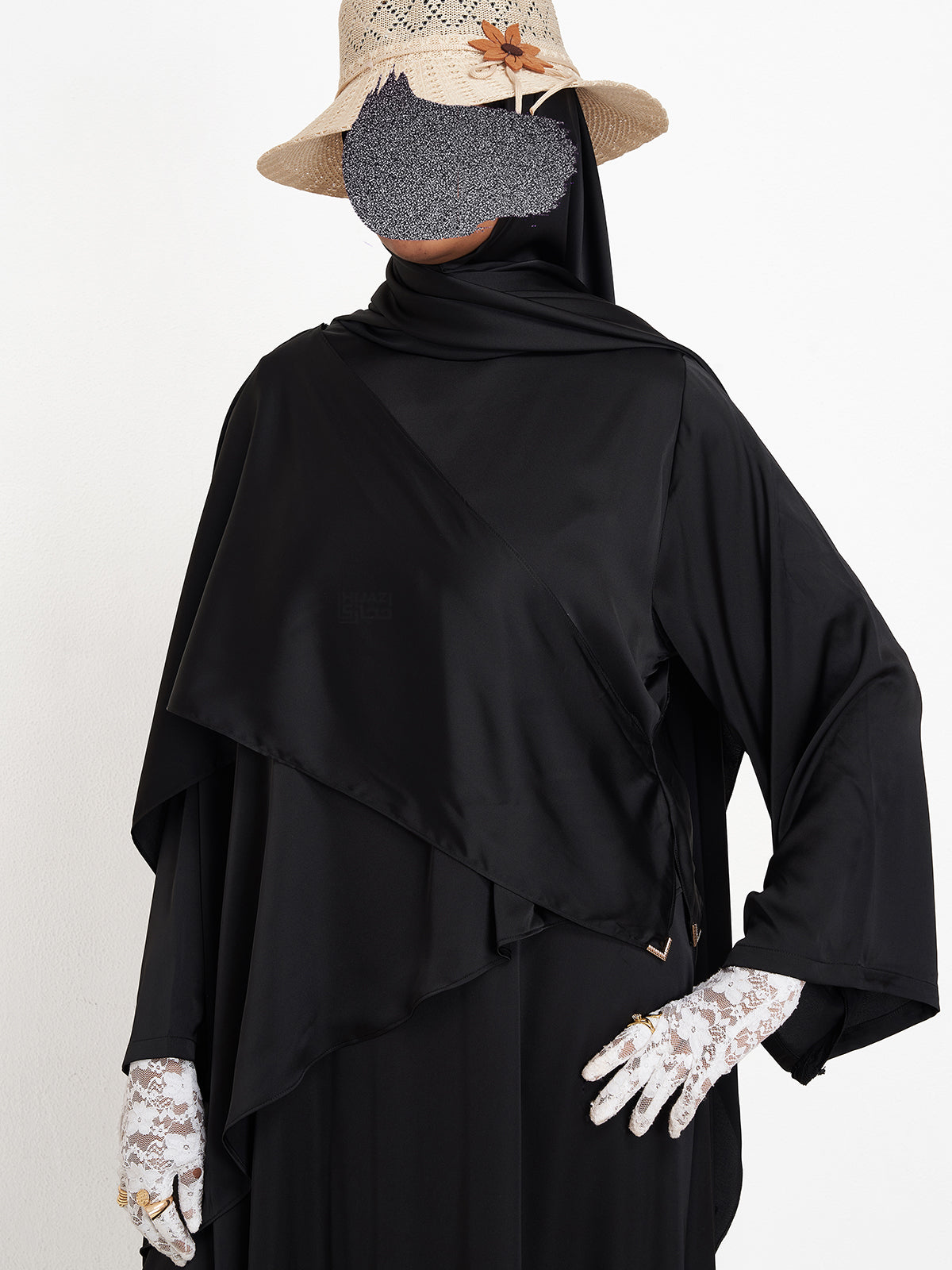 FLOW DRAPE ABAYA- BLACK