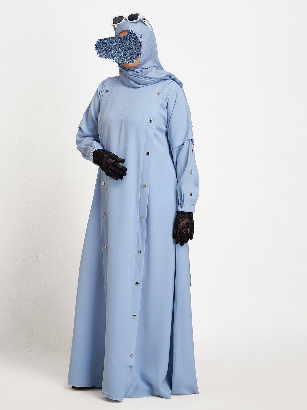 RIVET SKY BLUE ABAYA
