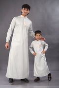 Ash Grey Premium Thobe Father & Son Combo