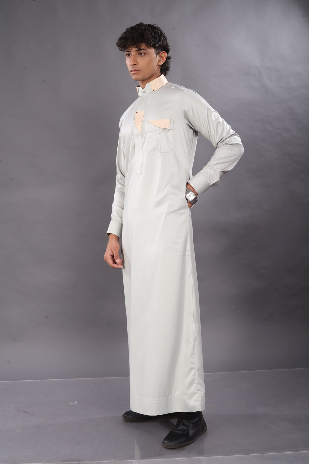 Ash Grey Premium Designer Thobe