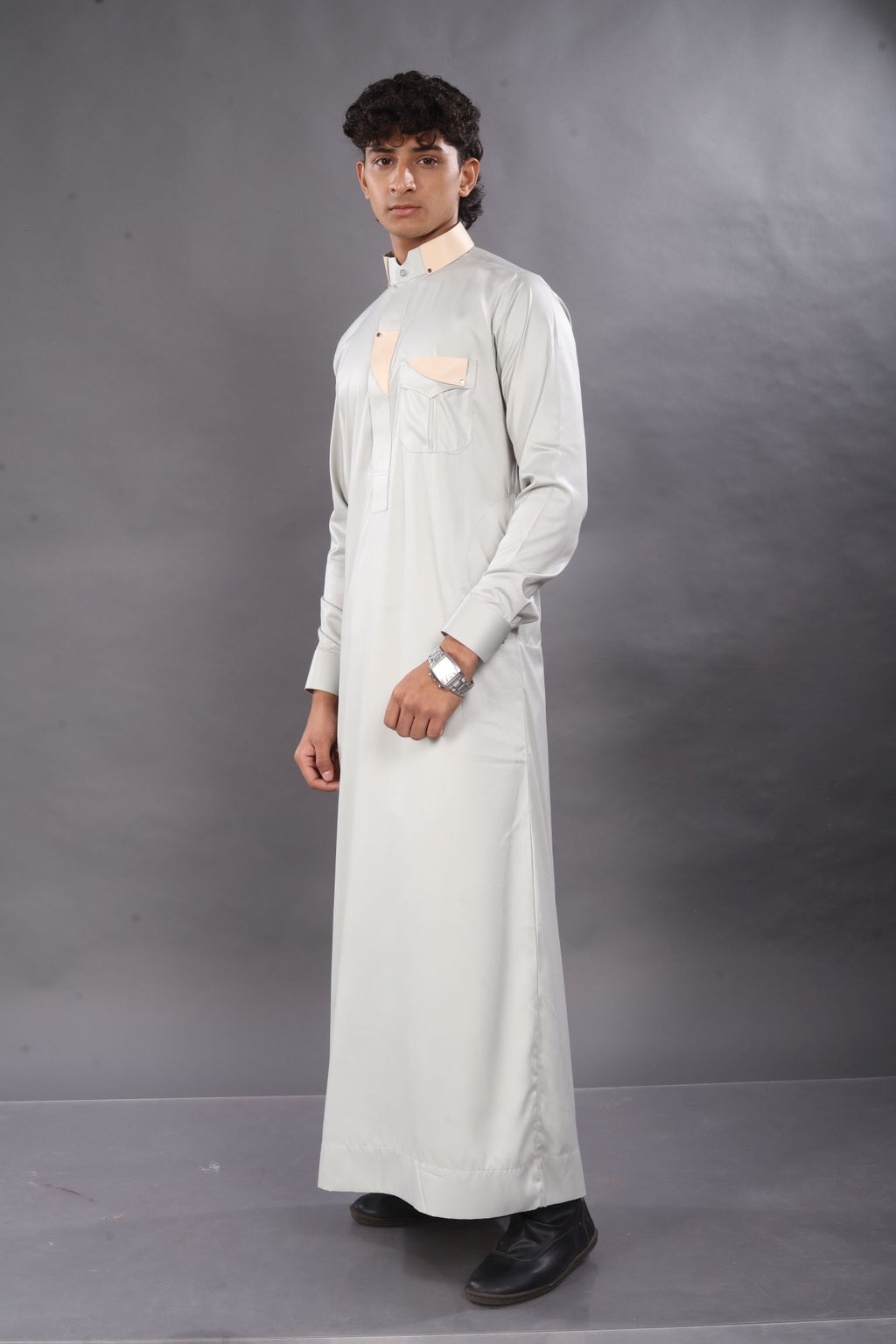 Ash Grey Premium Designer Thobe