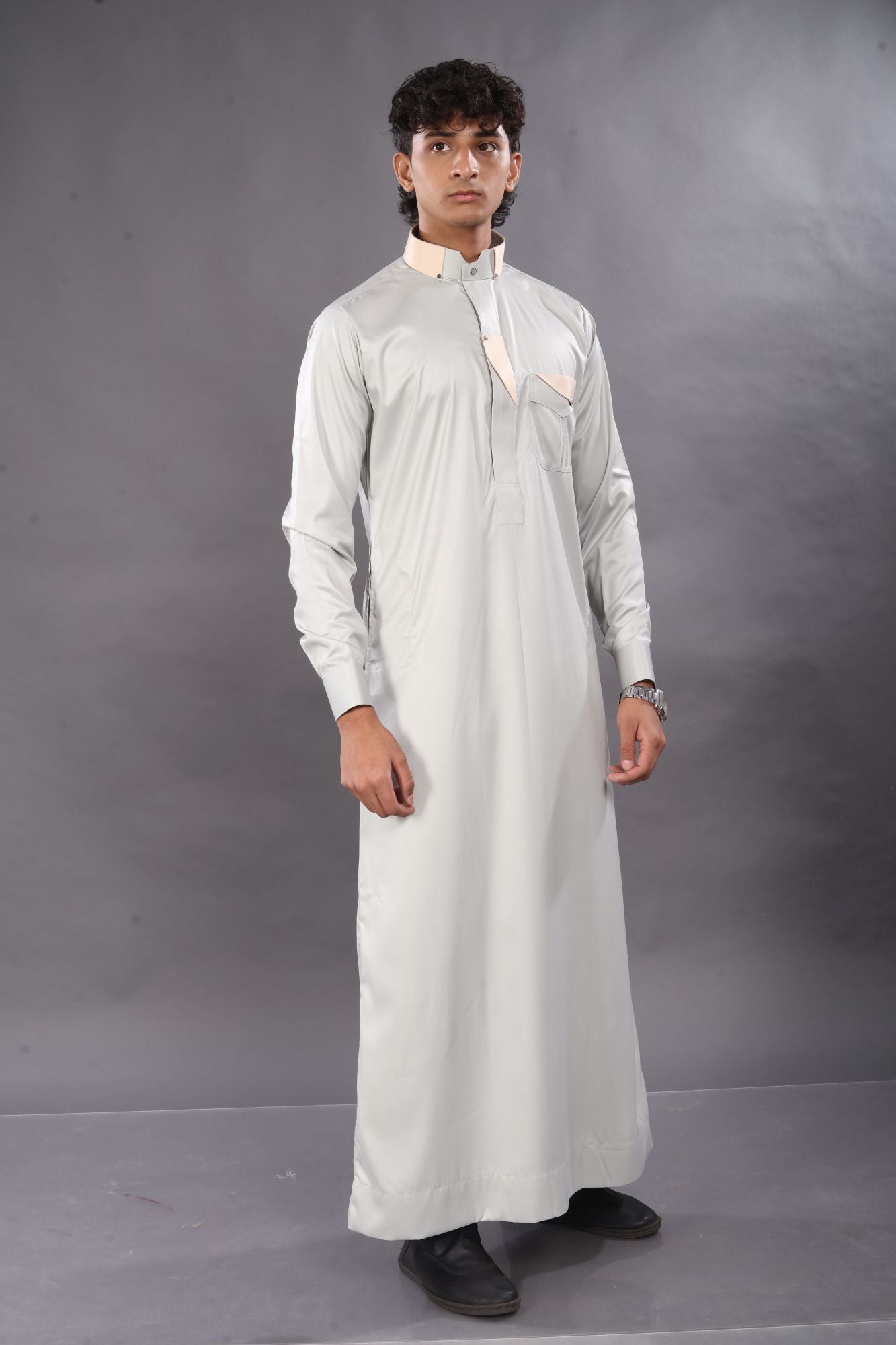 Ash Grey Premium Designer Thobe