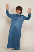 Hilal Kids Thobe - Ocean Blue