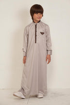 Mishari Kids Thobe - Light grey