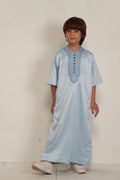 Kids Moroccan Kandura - Sky Blue - Itqan