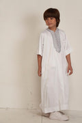Kids Moroccan Kandura - White - Itqan