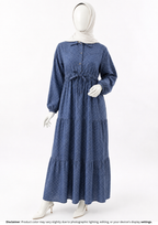 POLKA DOT DENIM GOWN
