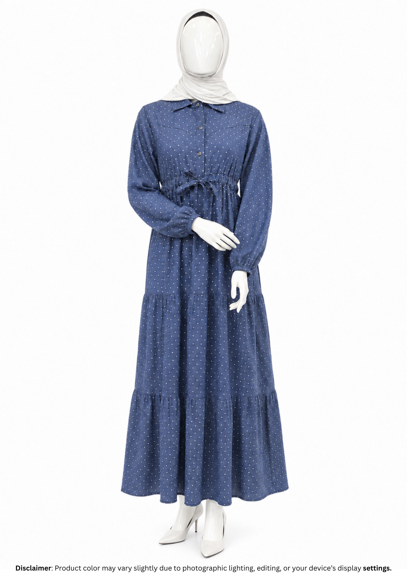 POLKA DOT DENIM GOWN