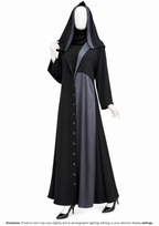 CAT COAT ABAYA-BLACK&GREY
