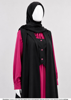 MAGIC COAT ABAYA BLACK&RED