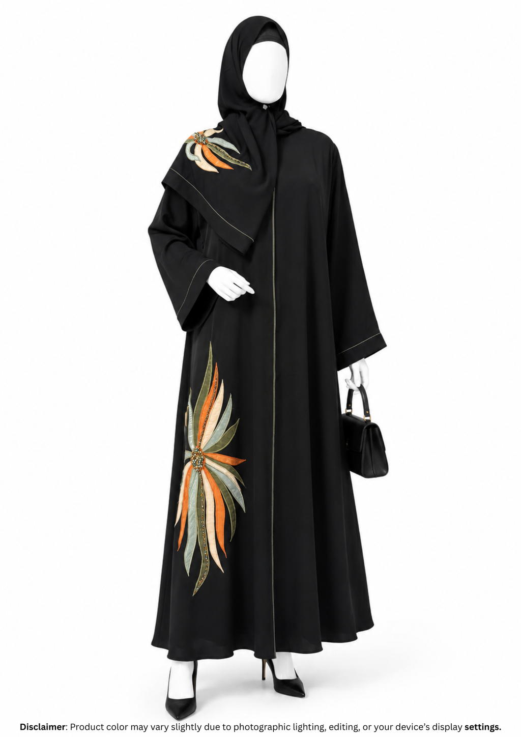 AMBER SINGLE FLORAL ABAYA