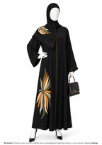 AMBER SINGLE FLORAL ABAYA
