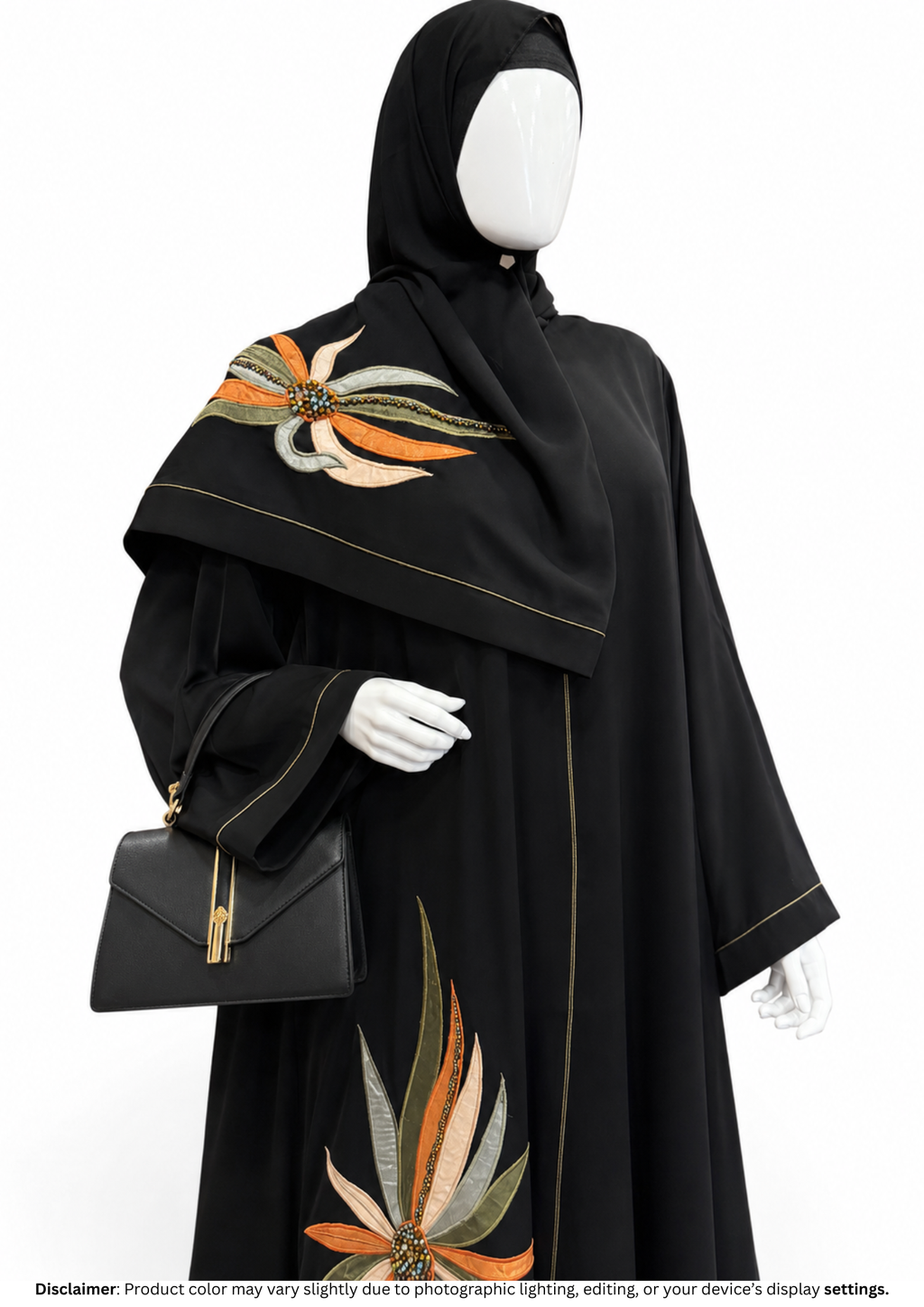 AMBER SINGLE FLORAL ABAYA
