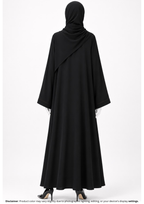 AMBER FLORAL ABAYA W/O FEATHER