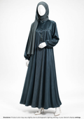 ZEINA PLEAT WORK- BOTTLE GREEN