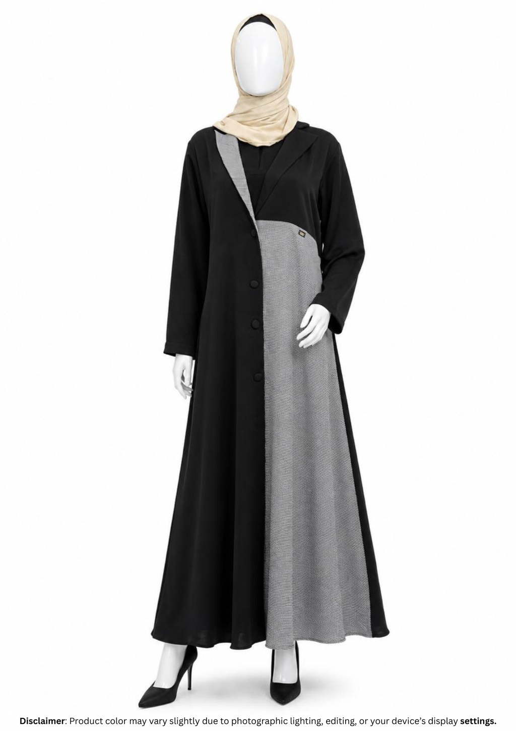 CAT COAT ABAYA GREY CHECKS