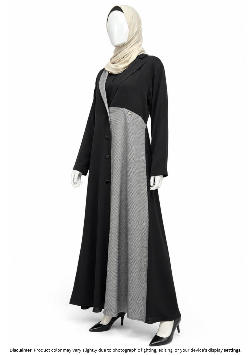 CAT COAT ABAYA GREY CHECKS