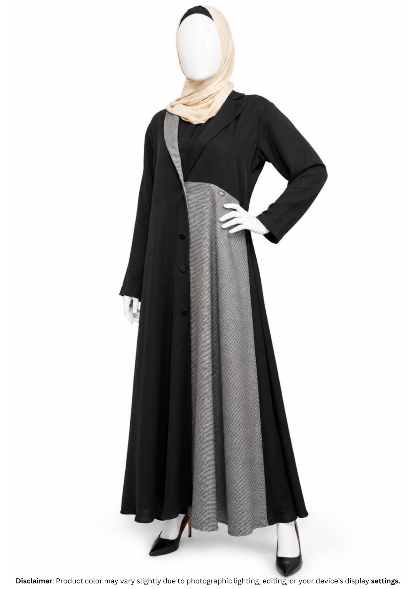 CAT COAT ABAYA GREY CHECKS