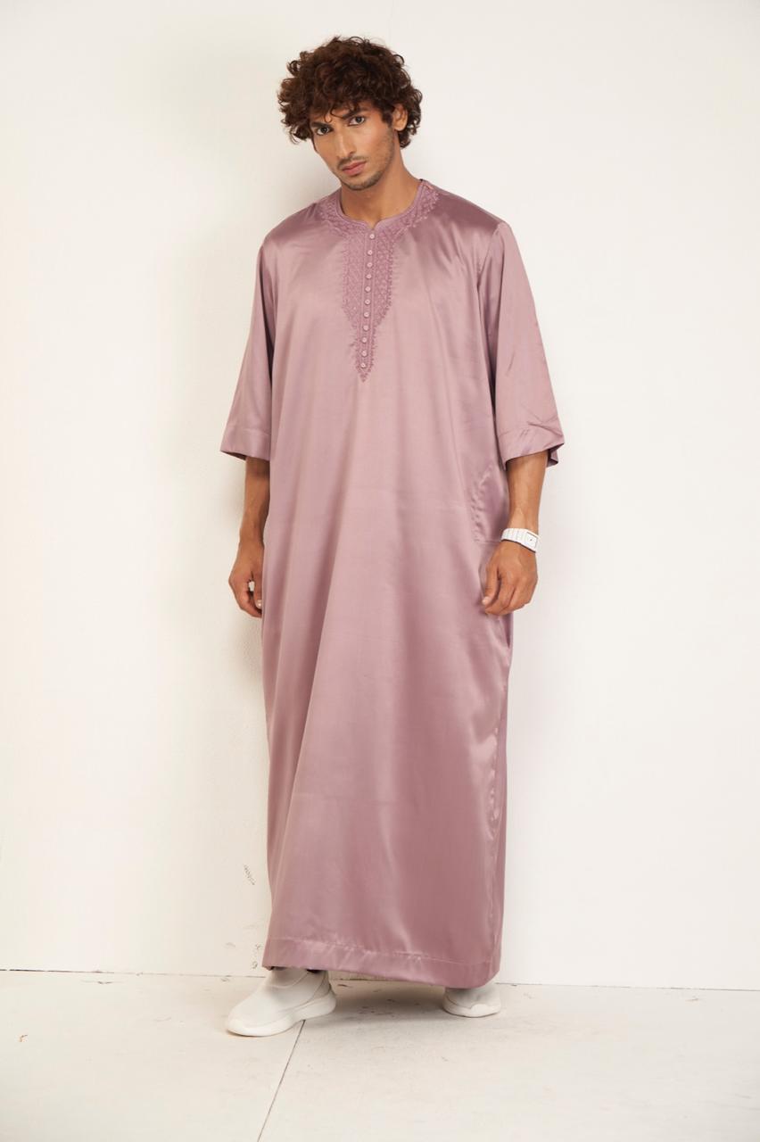 Mens Moroccan Kandura - Cashmere Pink- Nujuum