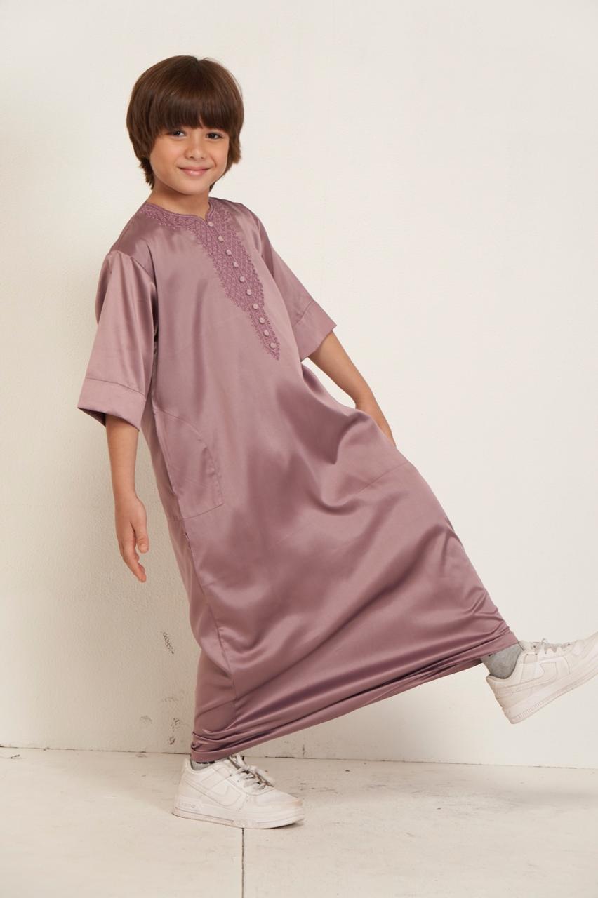Kids Moroccan Kandura - Cashmere pink - Nujuum