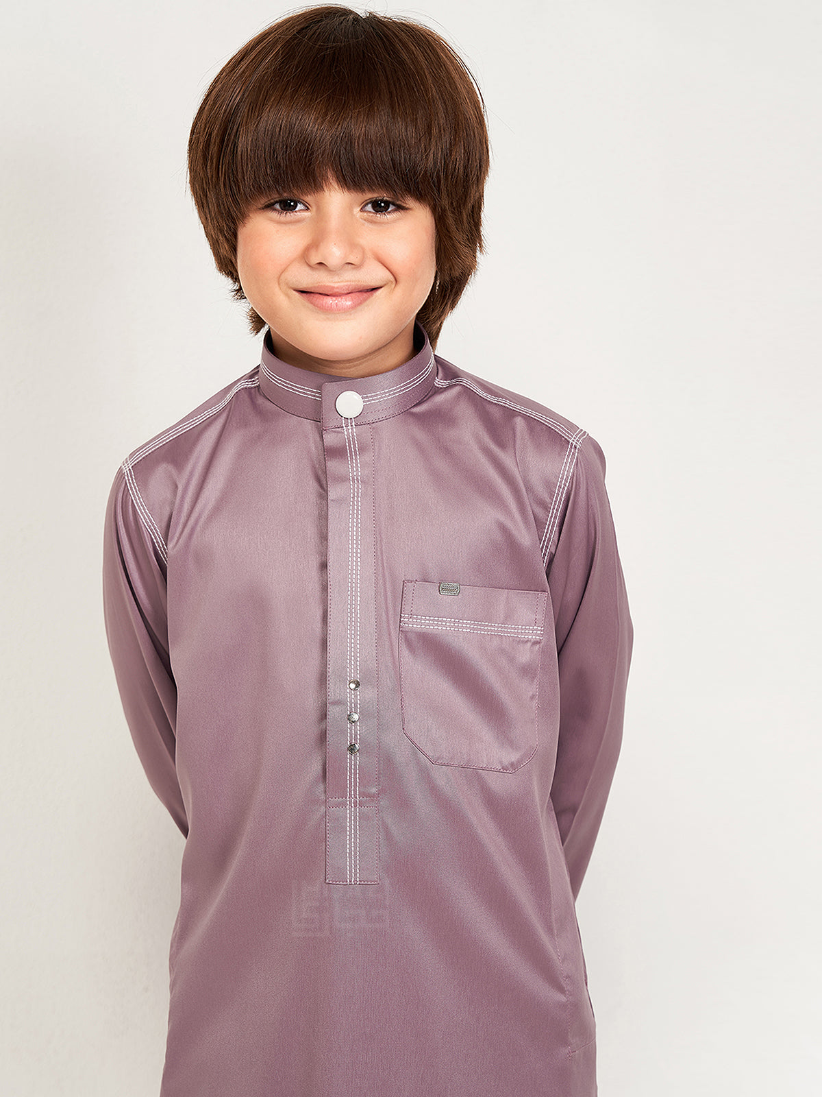 Mirqa Kids Thobe - Cashmere Pink