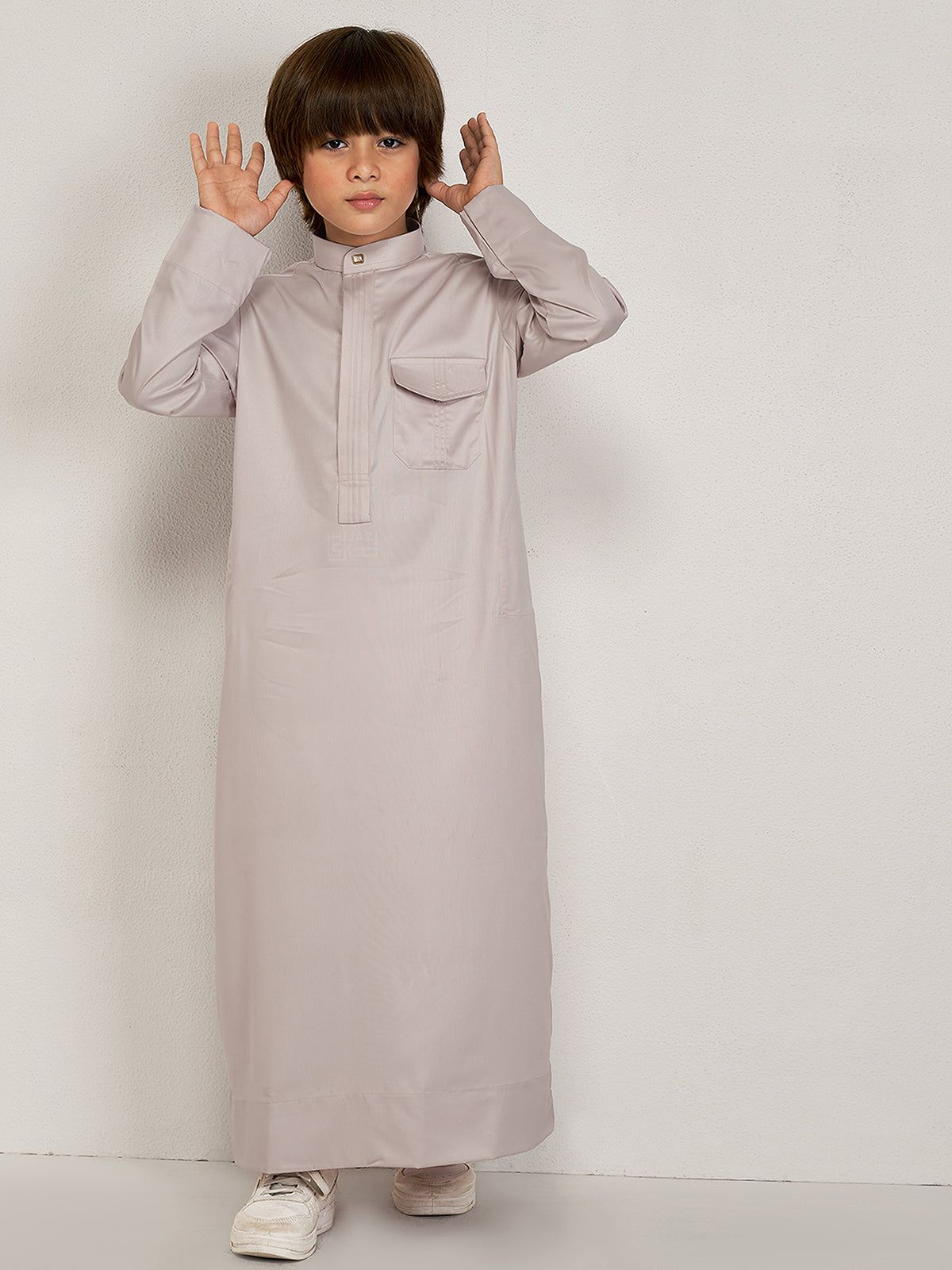 Mishari Kids Thobe - Light Pink
