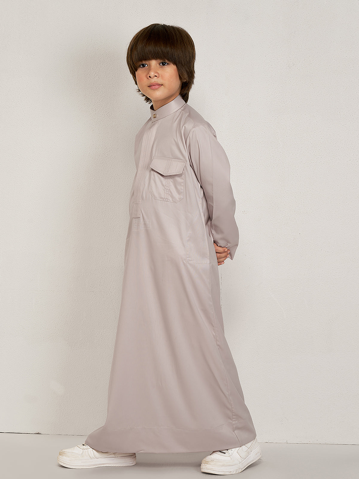 Mishari Kids Thobe - Light Pink